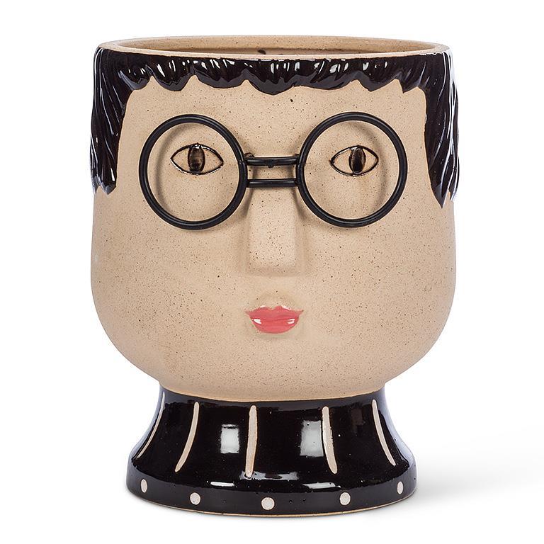 Face with Glasses Planter - Large