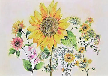 Watercolour Sunflower Note Cards