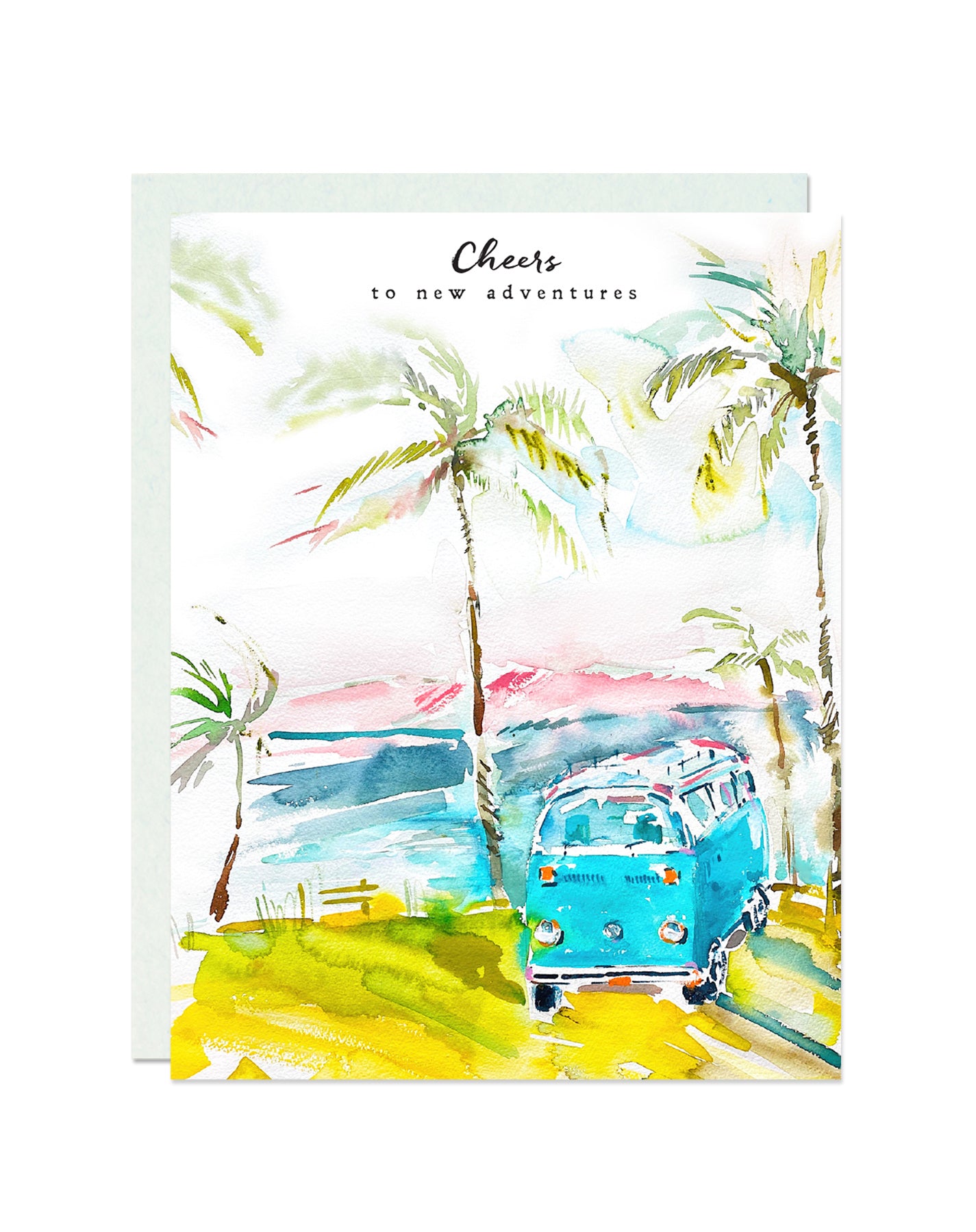 Cheers To New Adventures Greeting Card
