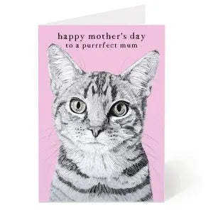 Purrfect Cat Mum Greeting Card