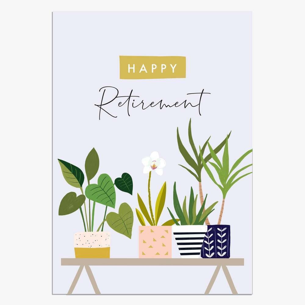 Happy Retirement Plants Greeting Card