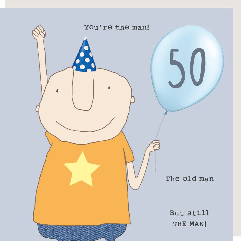 50 Man Birthday Greeting Card