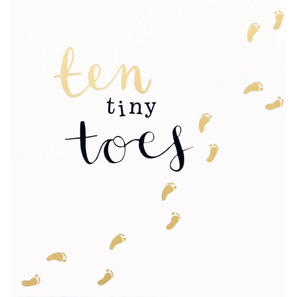 Ten Tiny Toes Baby Greeting Card
