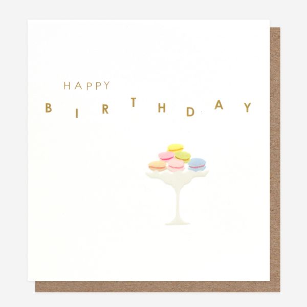 Happy Birthday Macaroons Greeting Card