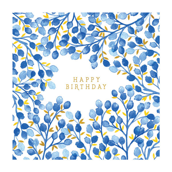 Blue Birthday Bloom Card