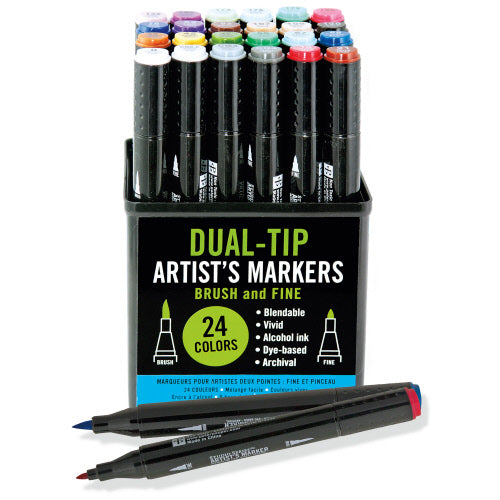 Dual Tip Artist Markers (Set of 24)