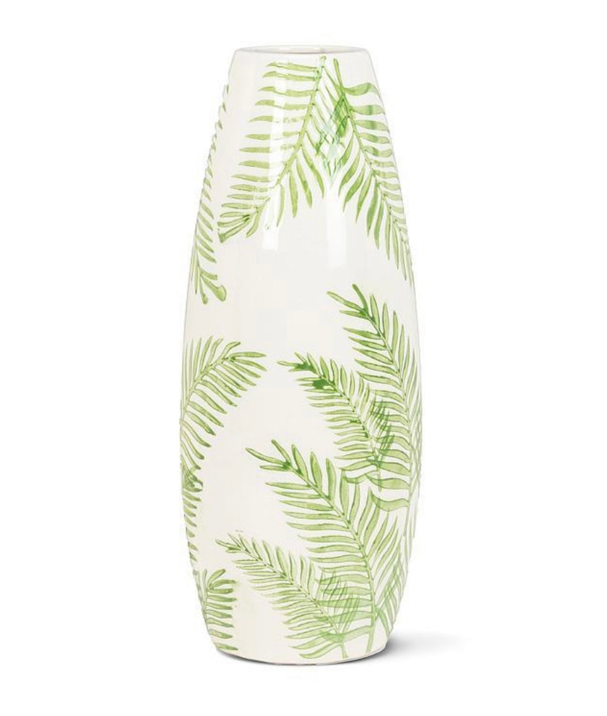 Tall Fern Print Vase