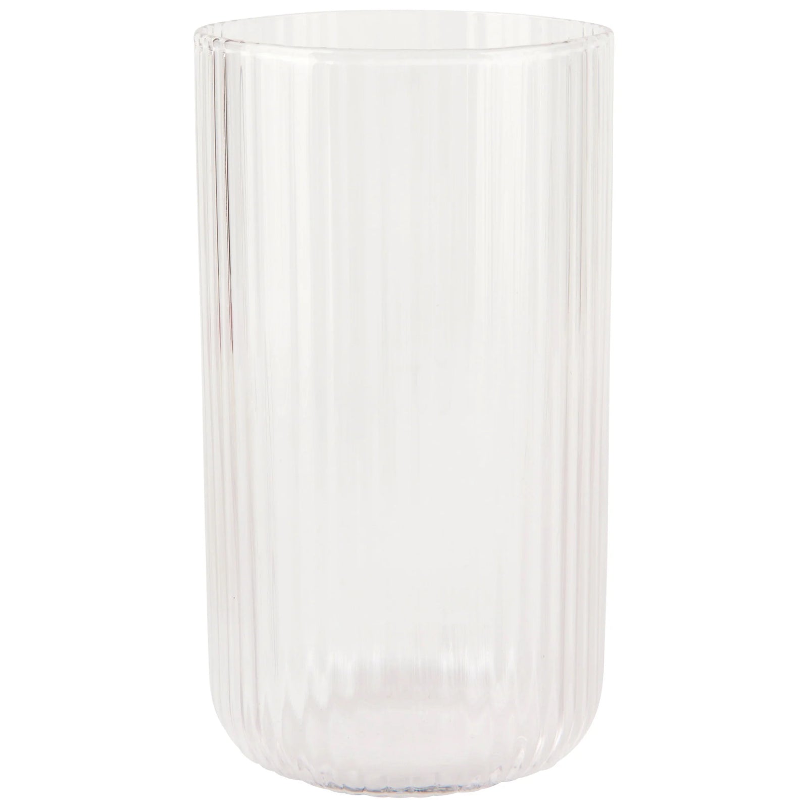 Clear Tall Fluted Tumbler