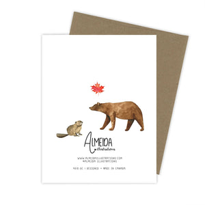 Canada Eh! Card | Canadian Animals: White