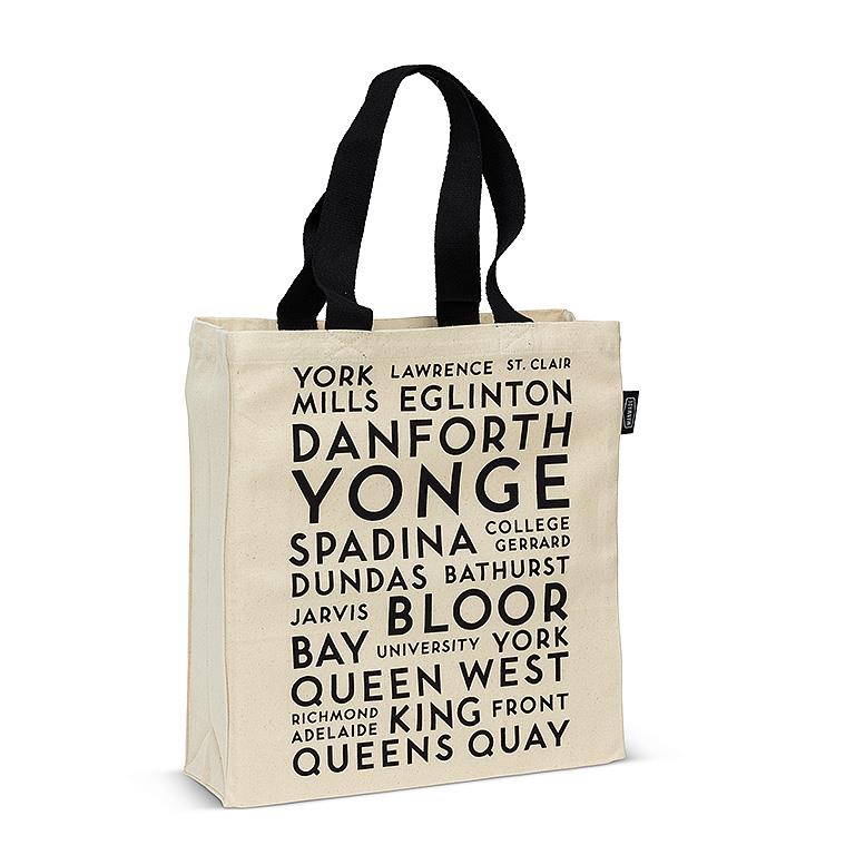 Toronto Street Names Tote Bag