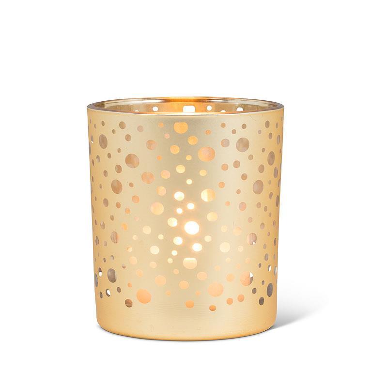 Gold Dotted Tealight Holder - Large
