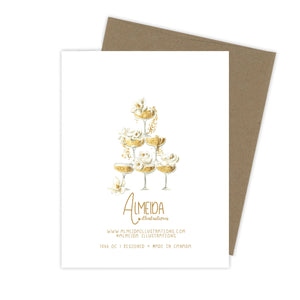 Champagne Cheers Card: Kraft