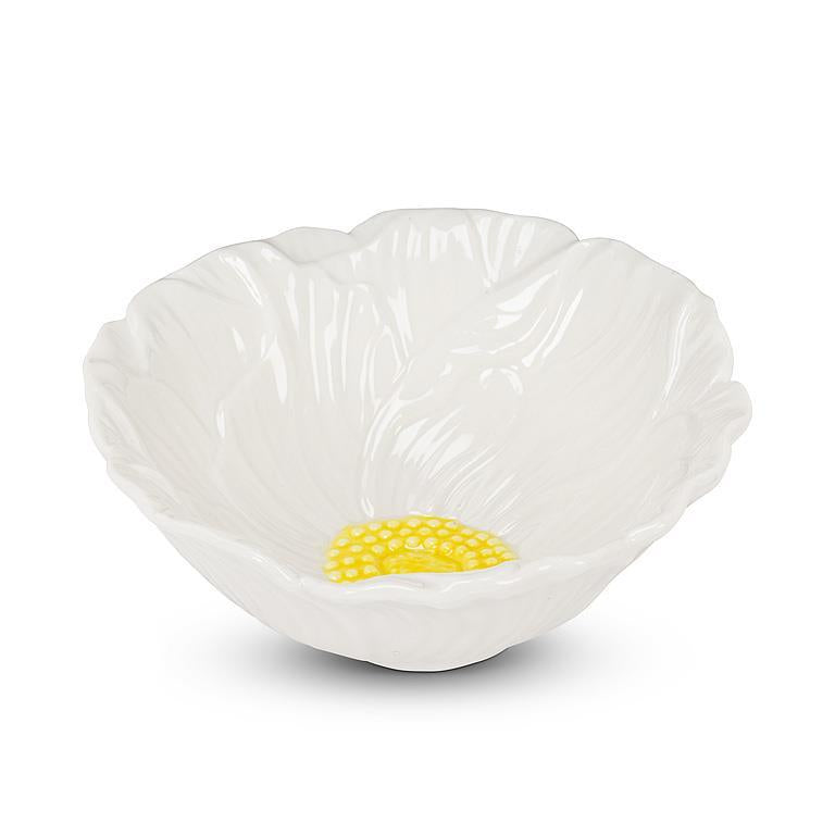 Small Flower Dish - White