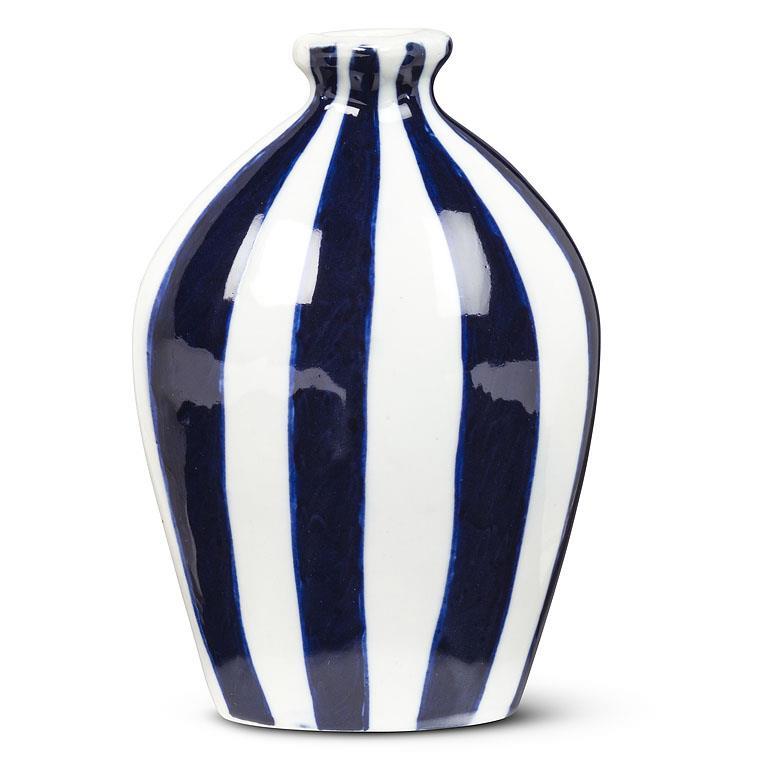 Tall Striped Bud Vase - Medium