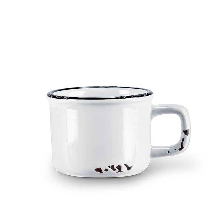 Enamel Look Espresso Mug - White