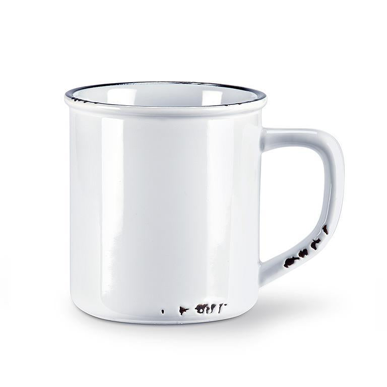 Enamel Look Mug - White