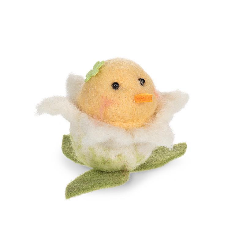 Chick in Tulip Felt Figure