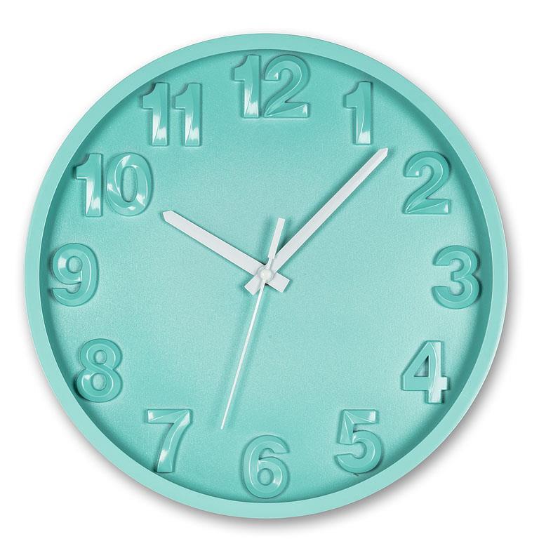Bold Number Wall Clock - Turquoise