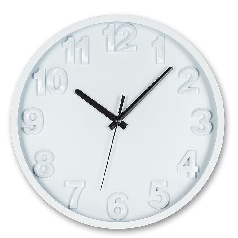 Bold Number Wall Clock - White