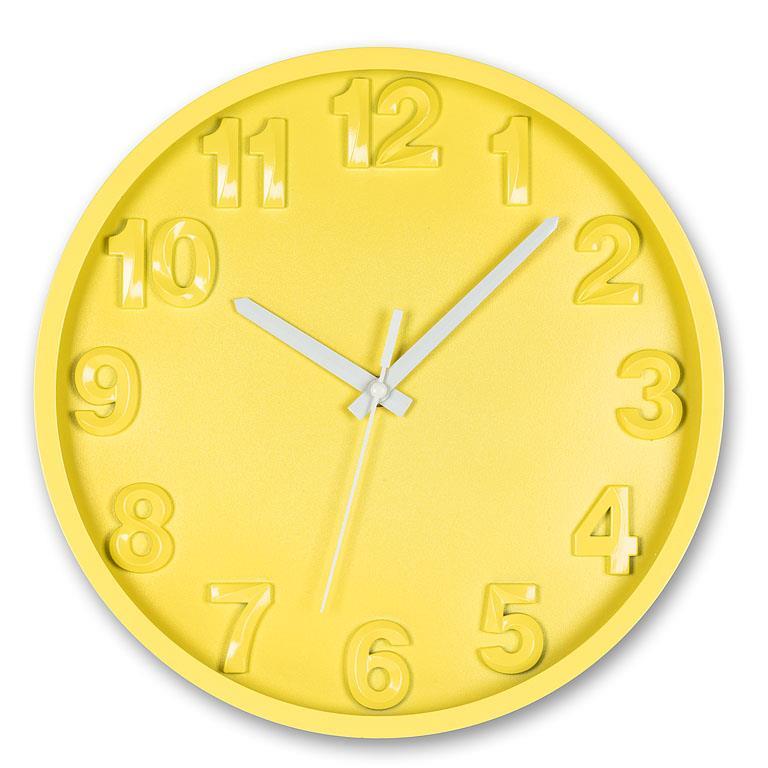 Bold Number Wall Clock - Yellow