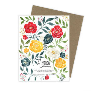 Color Pop Florals Card | Everyday Card: Kraft