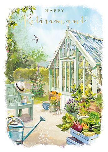 Greenhouse Retirement Greeting Card