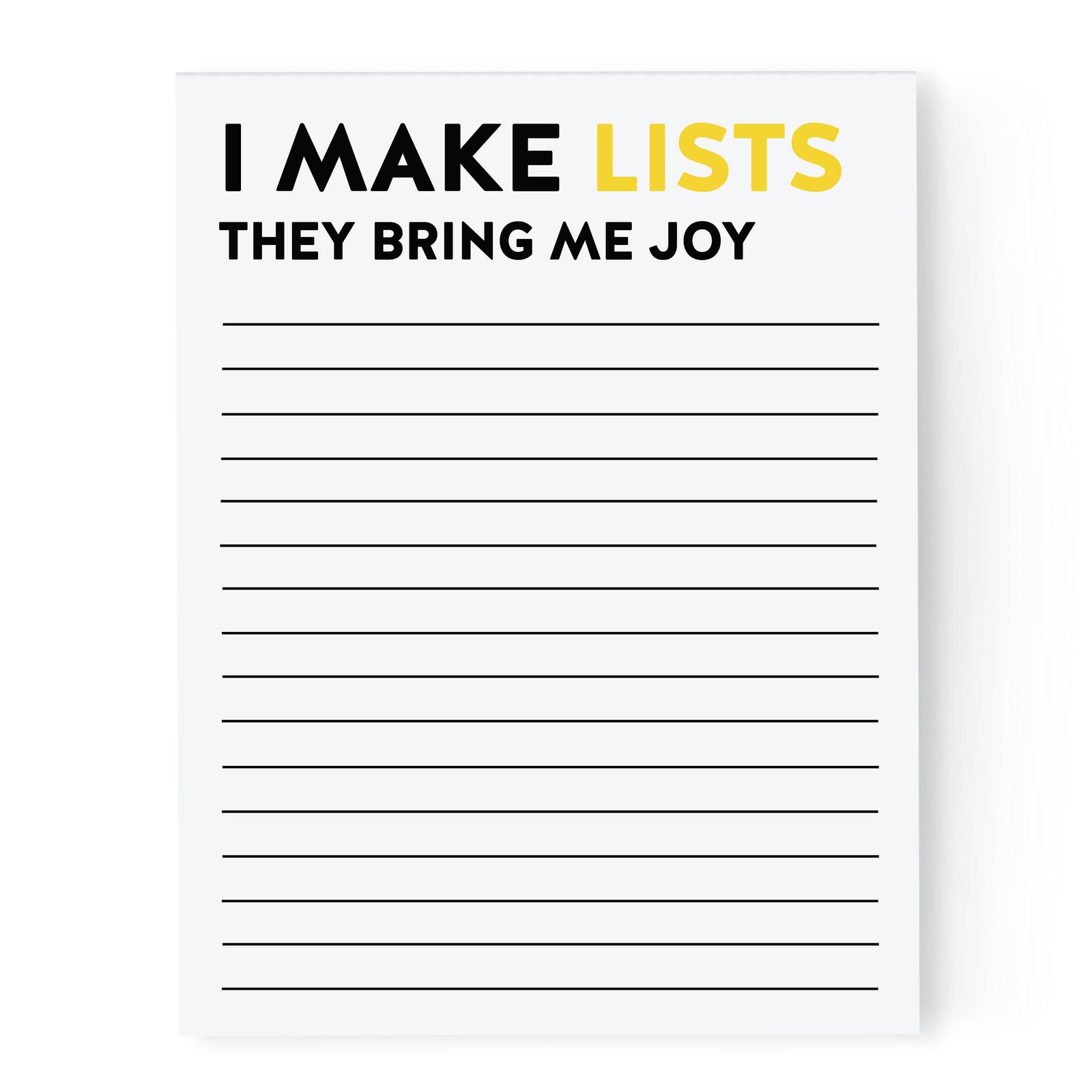 Lists Bring me Joy Notepad: Magnet - Yes