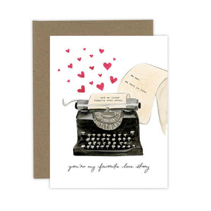 You're My Favorite Love Story -Anniversary Love card: Kraft