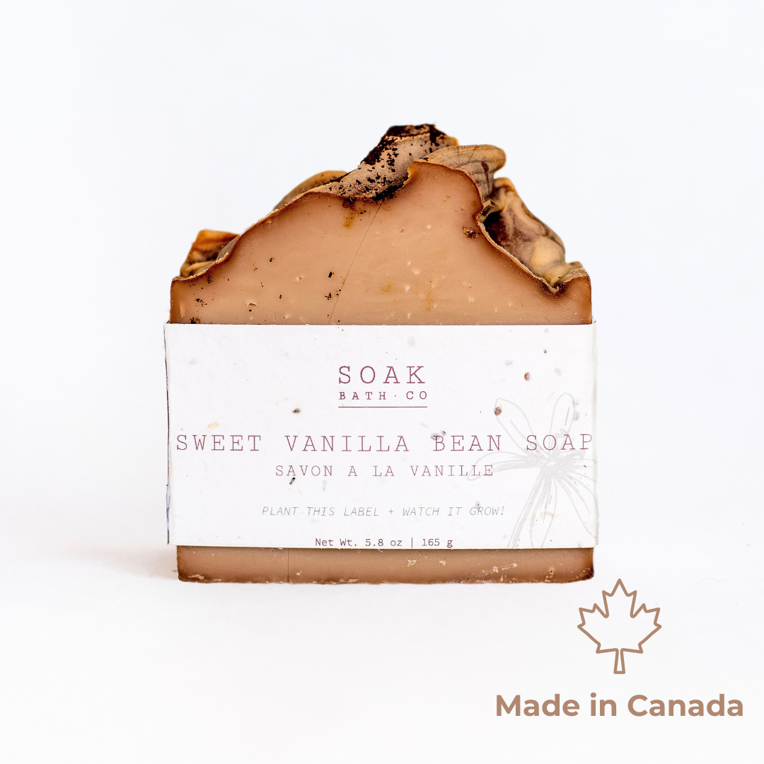 Sweet Vanilla Bean Soap Bar - Canadian Handmade