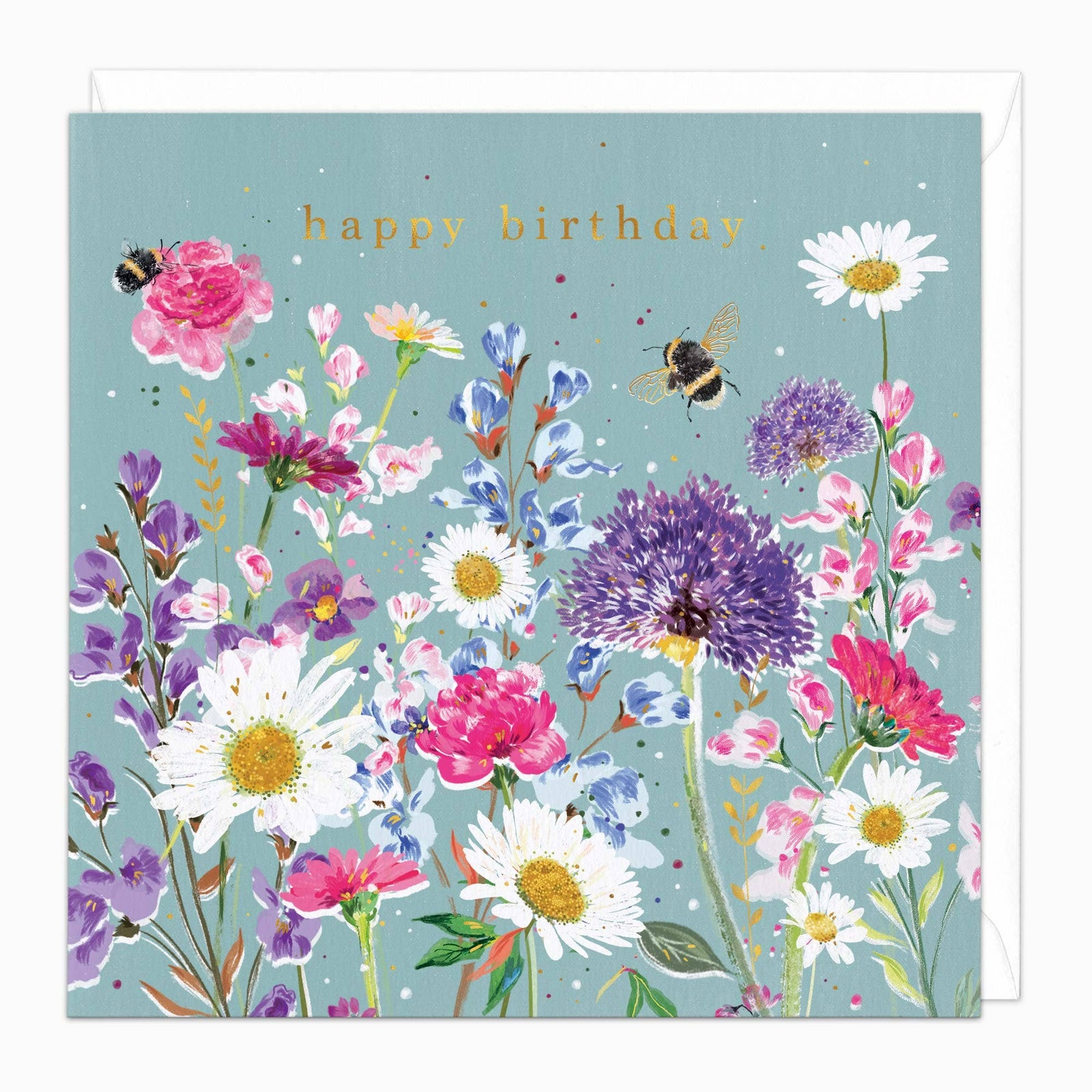 Sunflowers and Bees Birthday Card