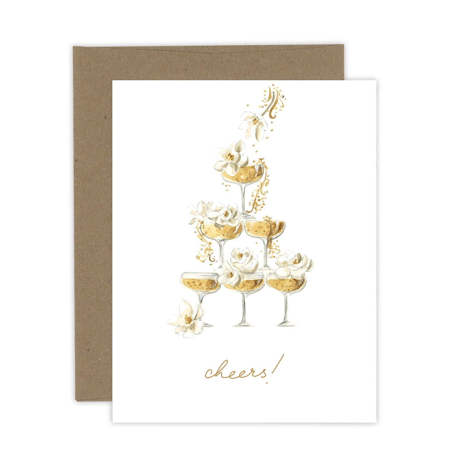 Champagne Cheers Card: Kraft