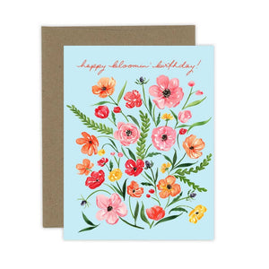Happy Bloomin' Birthday Card | Flower Birthday Card: White