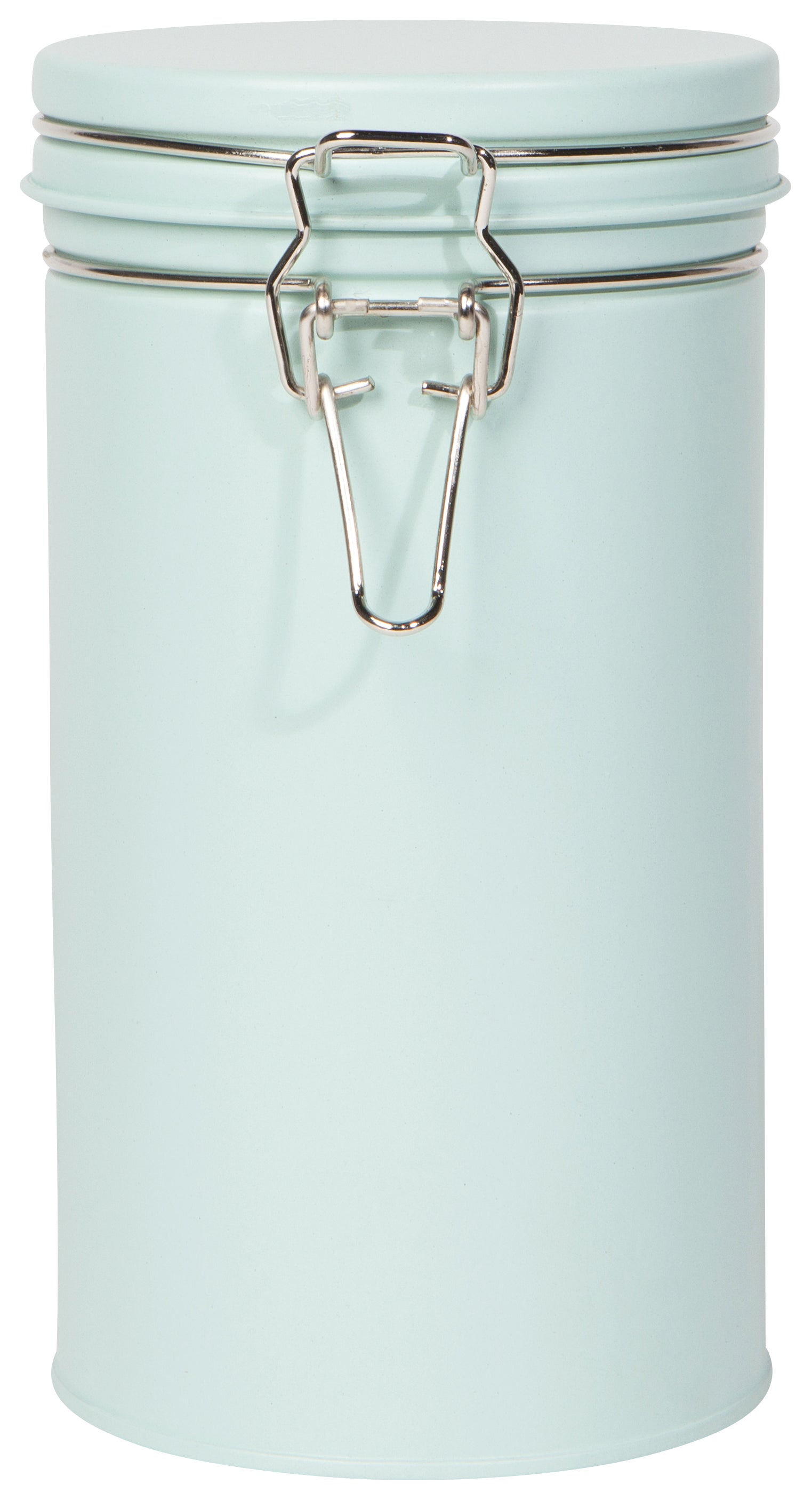 Matte Steel Robins Egg Blue Canister - Large