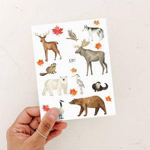 Canada Eh! Card | Canadian Animals: White
