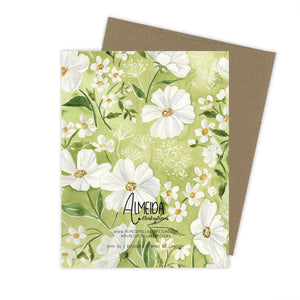Garden Greens and Daisies Card | Everyday Card: Kraft