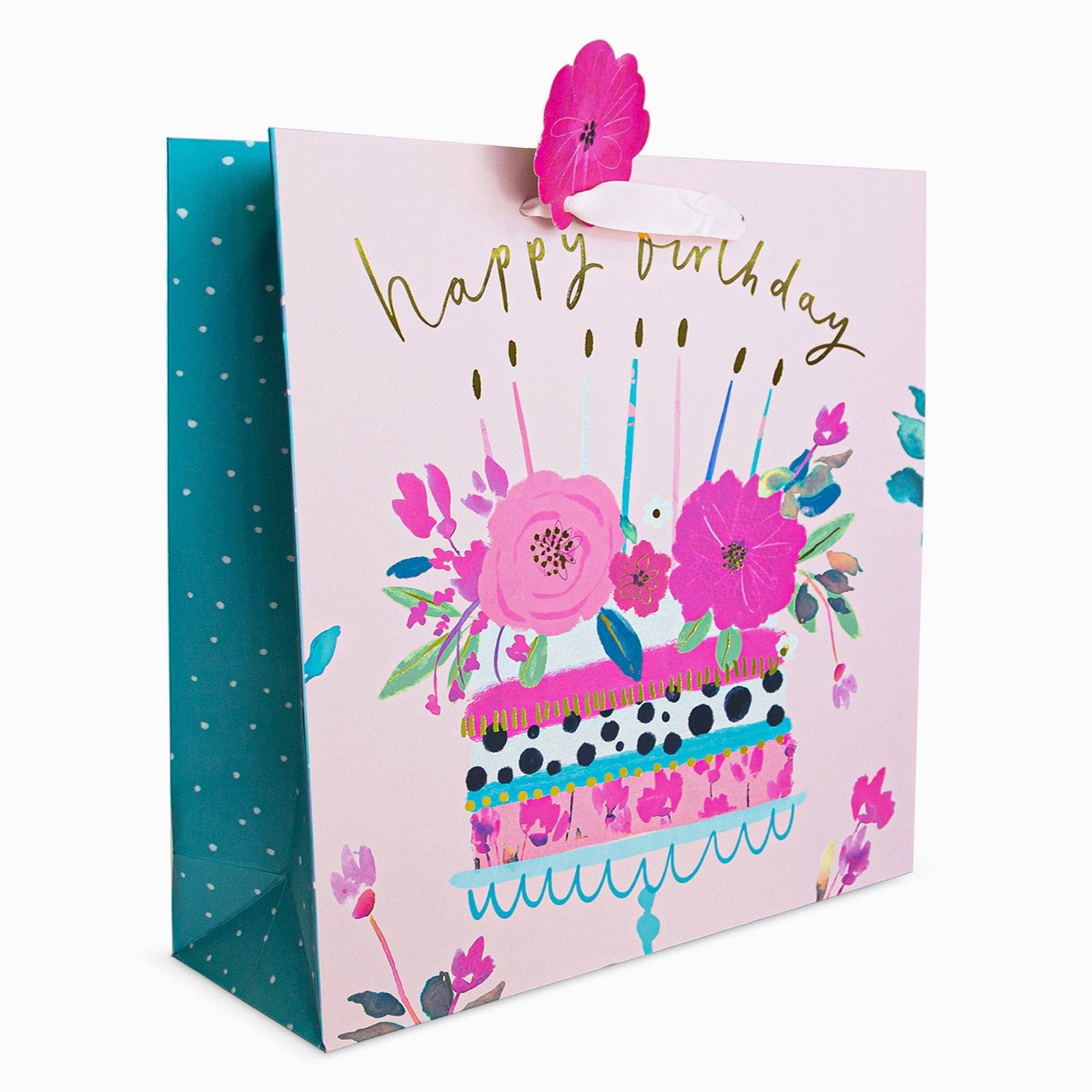 Pink Cake Birthday Large Gift Bag