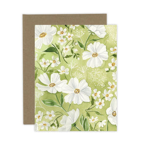 Garden Greens and Daisies Card | Everyday Card: Kraft