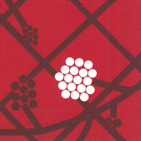 Marimekko Hortensie Red Beverage Napkins