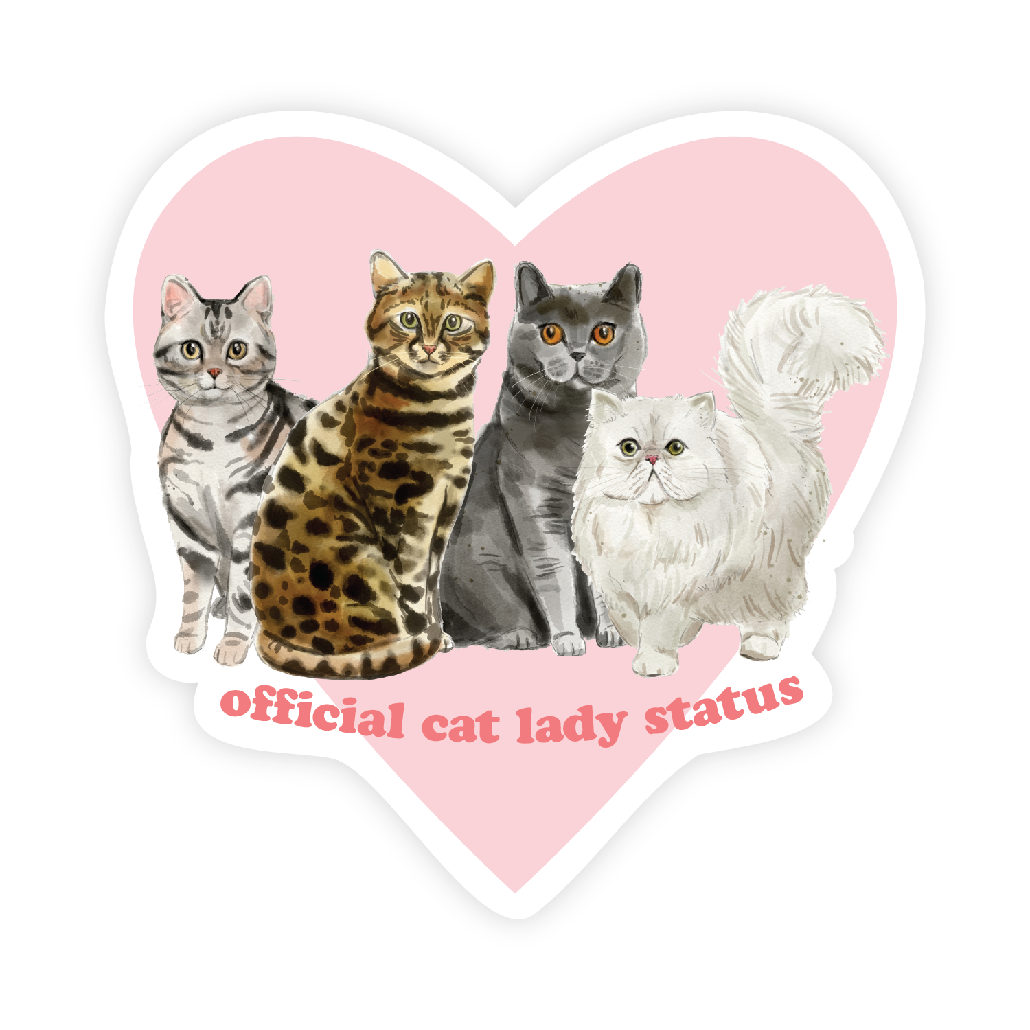 Official Cat Lady Status MAGNET