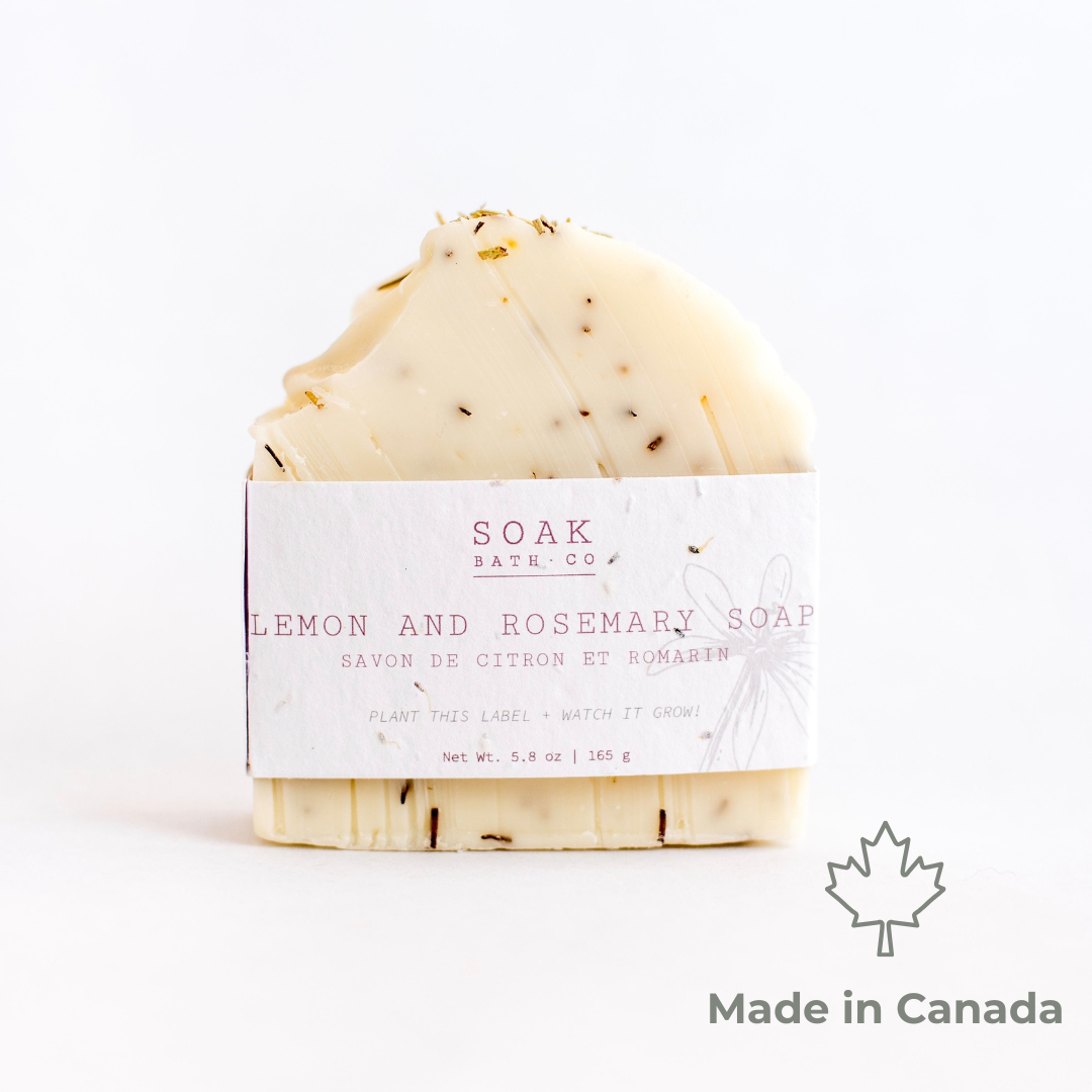 Lemon and Rosemary Soap Bar - Made in Canada