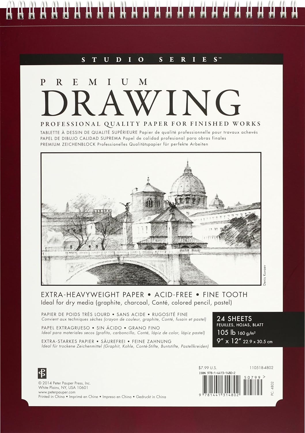 Large Premium Drawing Pad 9'' X 12''