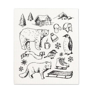 Winter Sketch Icon Dishcloths (Set of 2)