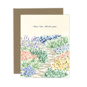 This Too Shall Pass Card | Sympathy Condolence Card: White