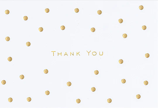 Gold Dots Thank You Cards