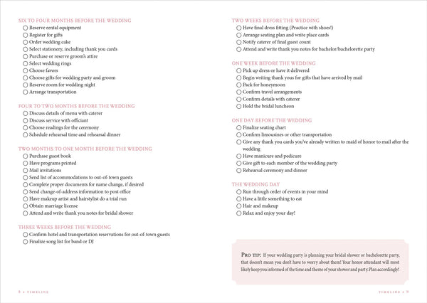 The Wedding Planner Checklist - Pulp & Paperie