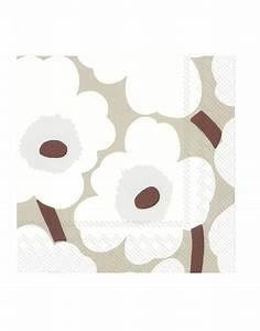 MARIMEKKO PAPER LUNCH NAPKINS - UNIKKO WHITE LINEN