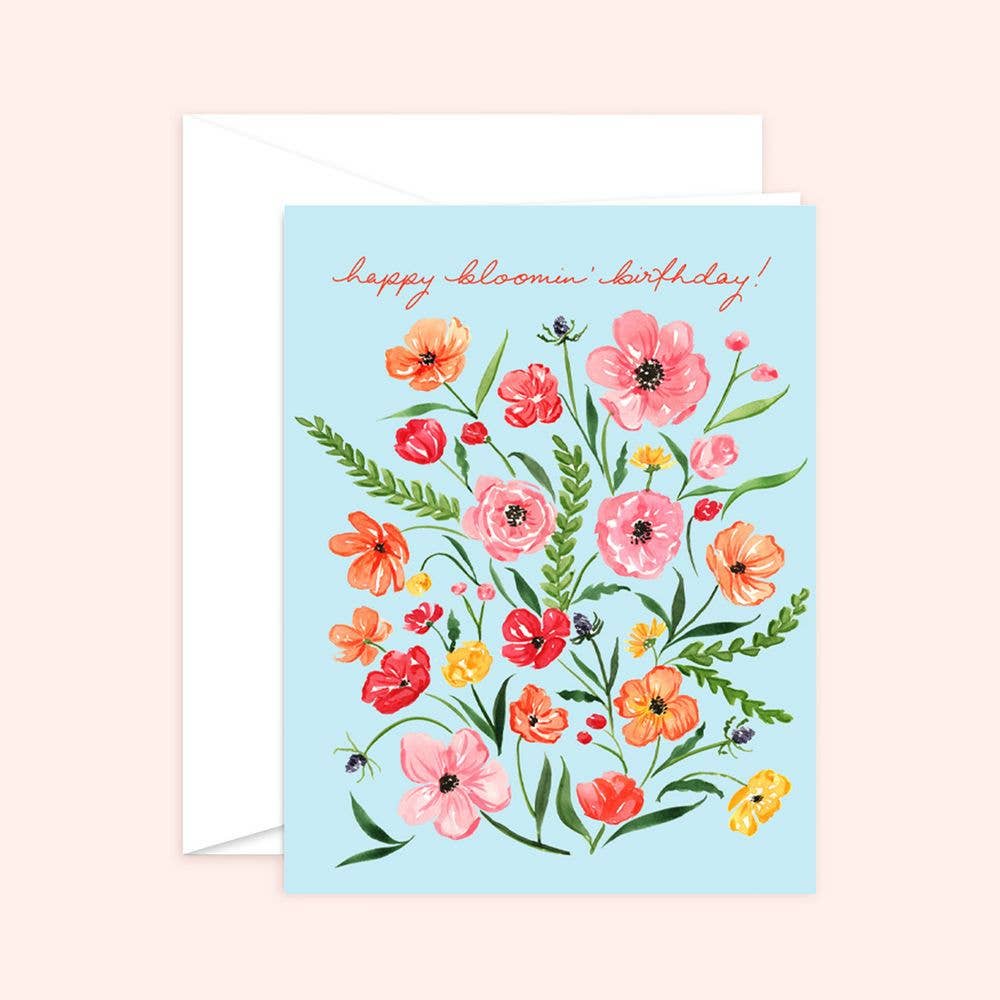 Happy Bloomin' Birthday Card | Flower Birthday Card: White