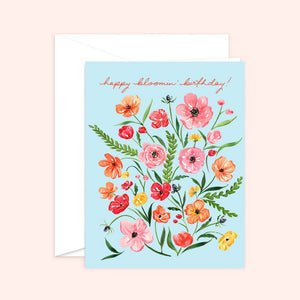 Happy Bloomin' Birthday Card | Flower Birthday Card: White