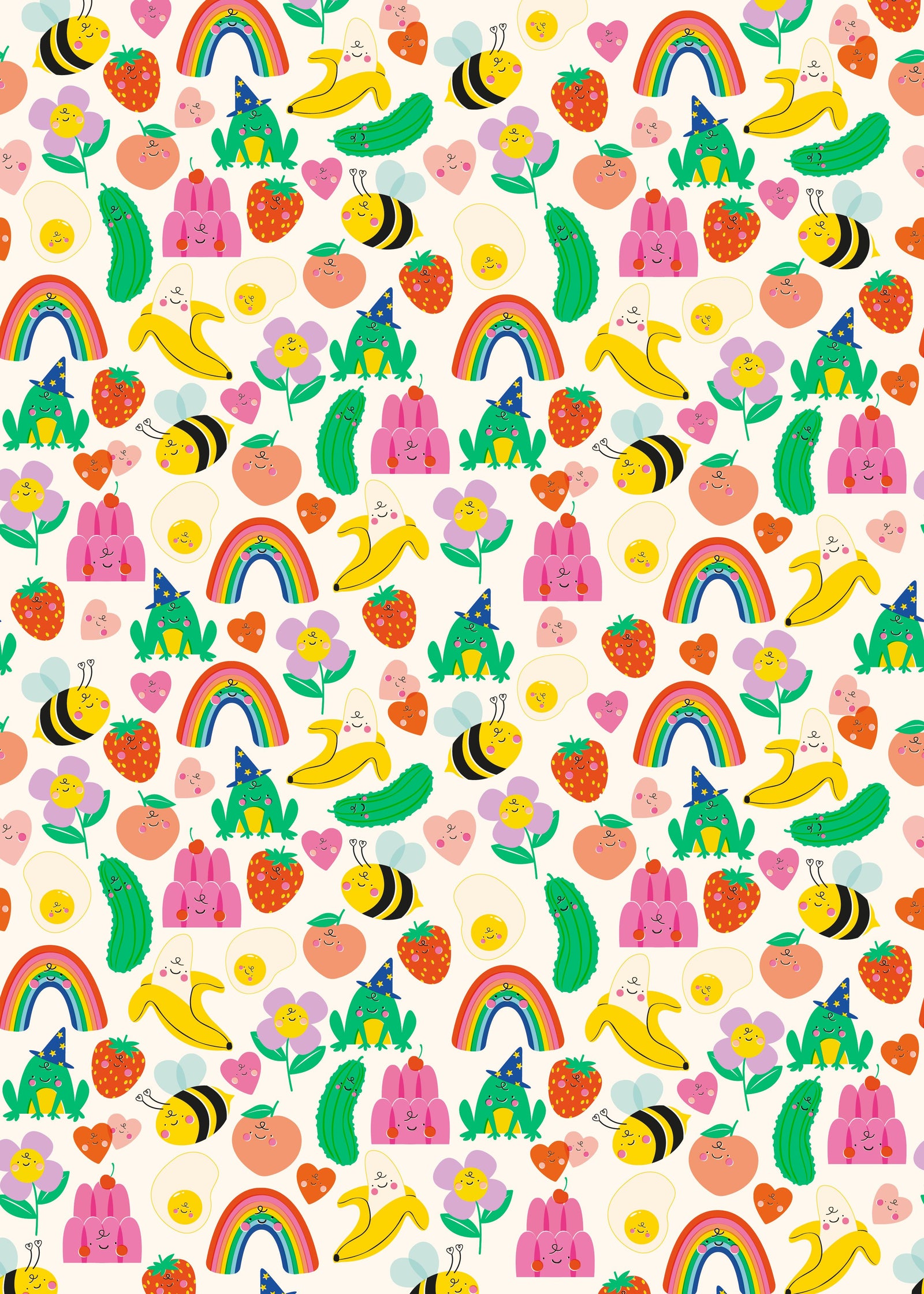 Roll wrap - Food, flowers and rainbows