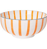 DANICA STRIPED BOWL WITH ORANGE PATTERN
